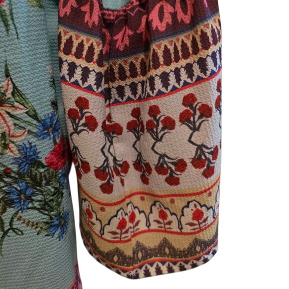 Umgee Floral Off Shoulder Bell Sleeve Top BoHo 1X - Picture 5 of 9